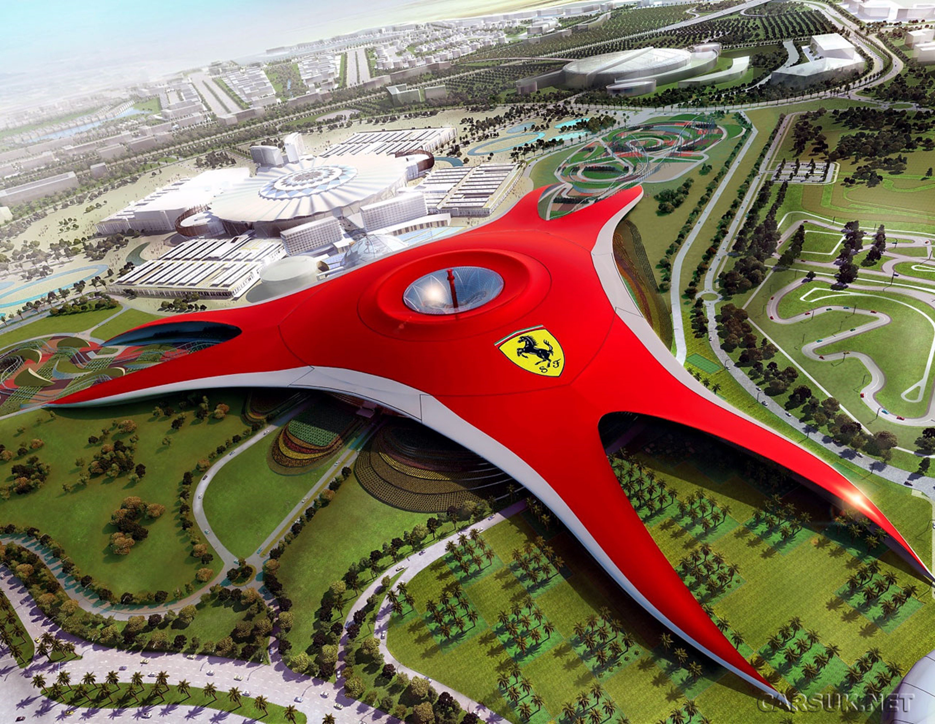 ferrari world, Abu dhabi, Red, Horse Wallpaper