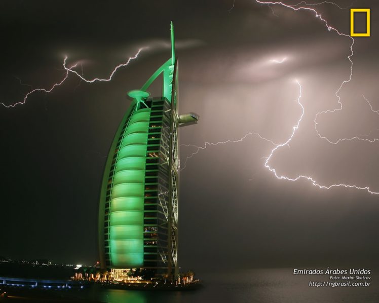 national, Geographic, Abu dabhi, Lightning, Burj HD Wallpaper Desktop Background