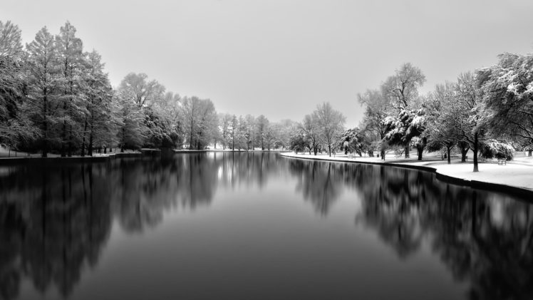rivers, Landscapes, Winter, Snow, Reflection HD Wallpaper Desktop Background