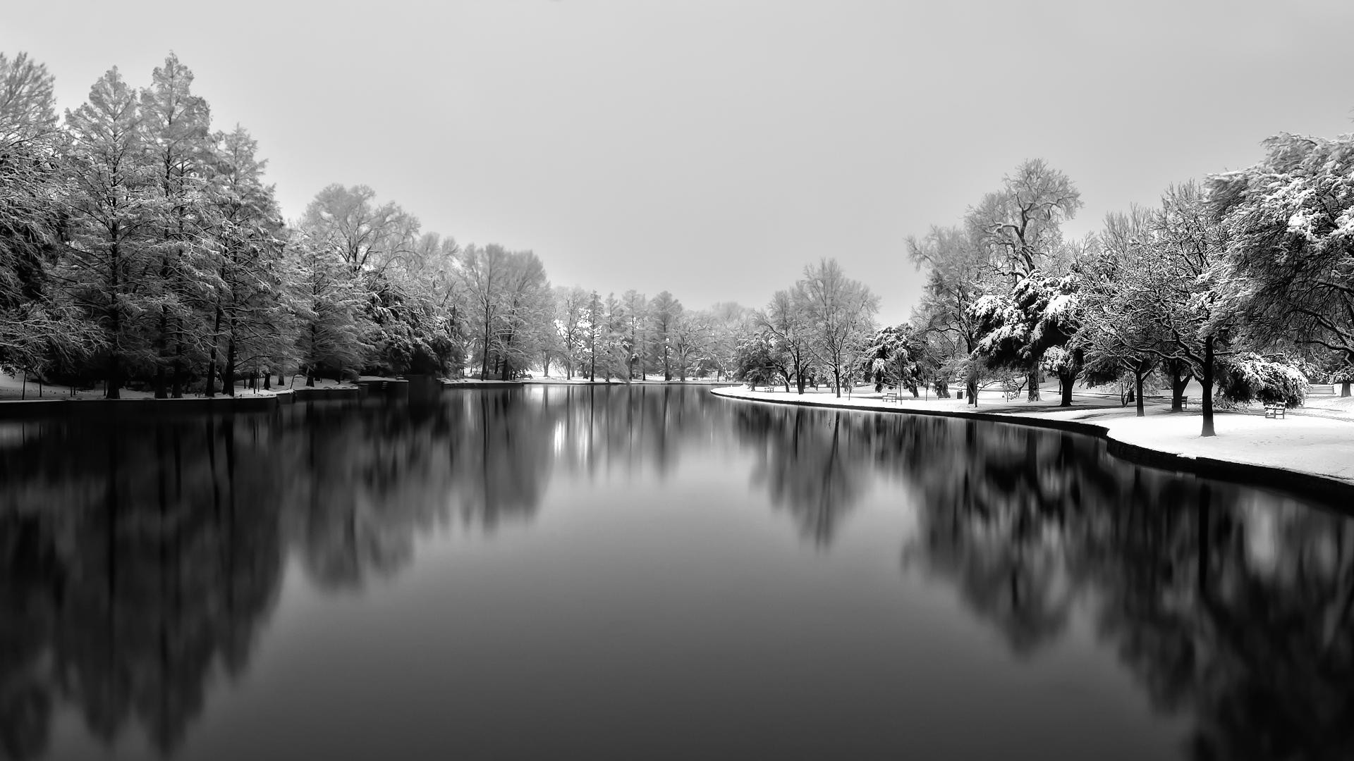 rivers, Landscapes, Winter, Snow, Reflection Wallpaper