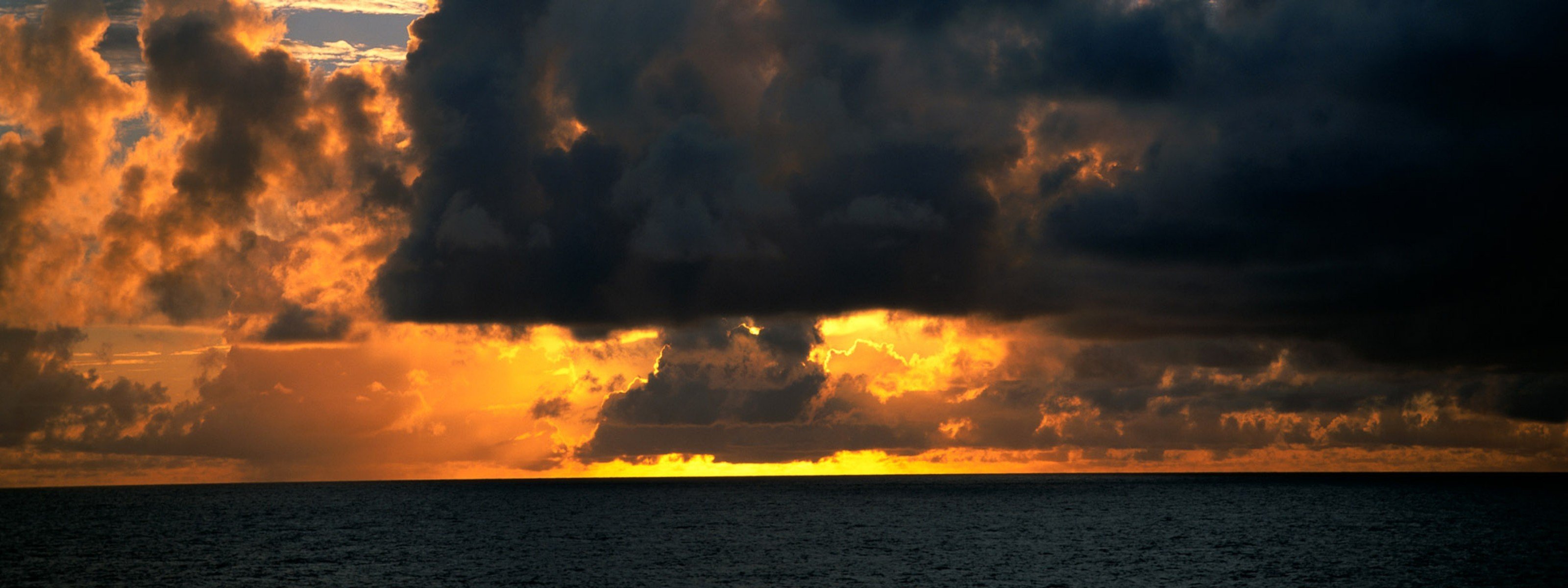 clouds, Skyscapes, Sea Wallpaper