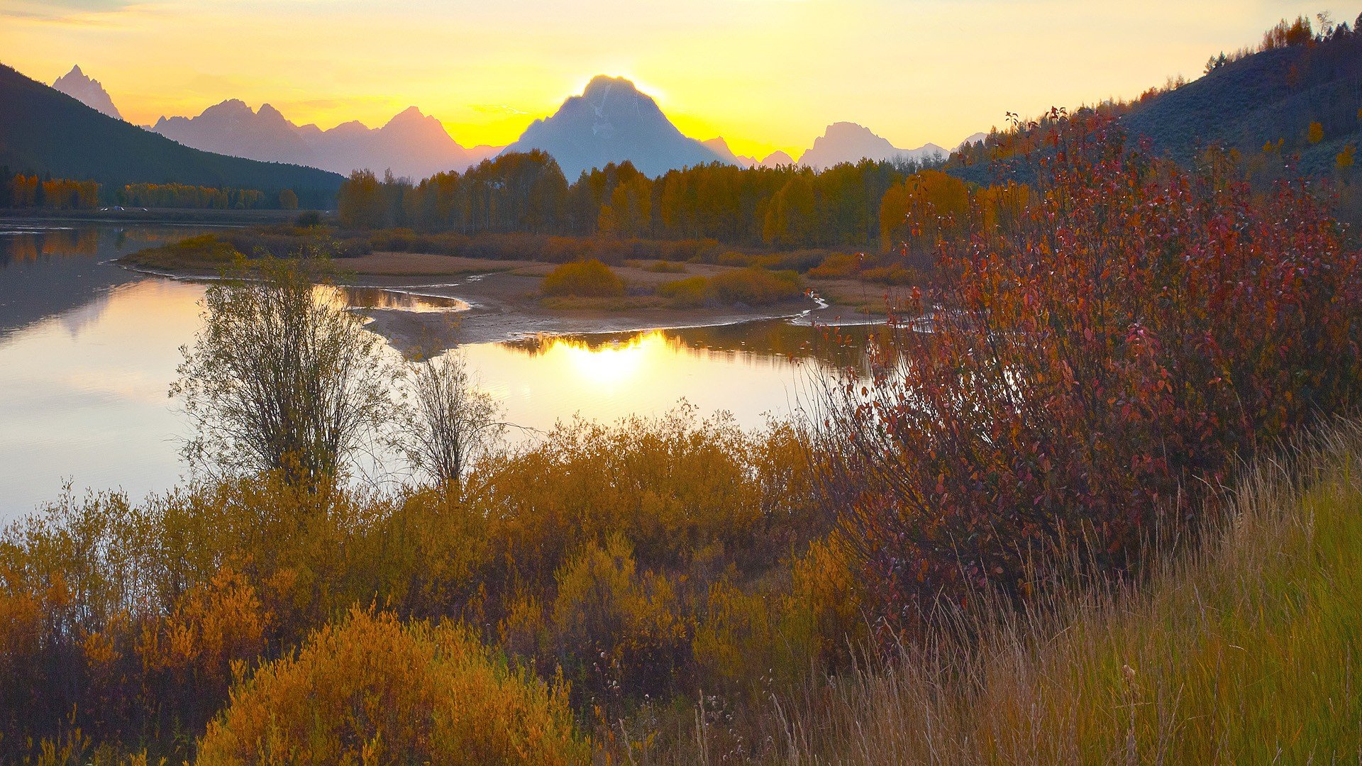autumn, Multicolor, Wyoming, Grand, Teton, National, Park, National, Park Wallpaper