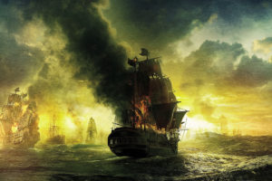 pirates, Of, The, Caribbean, Fantasy, Art, Ocean, Sea, Ships, Galleon, Fire, War, Battles