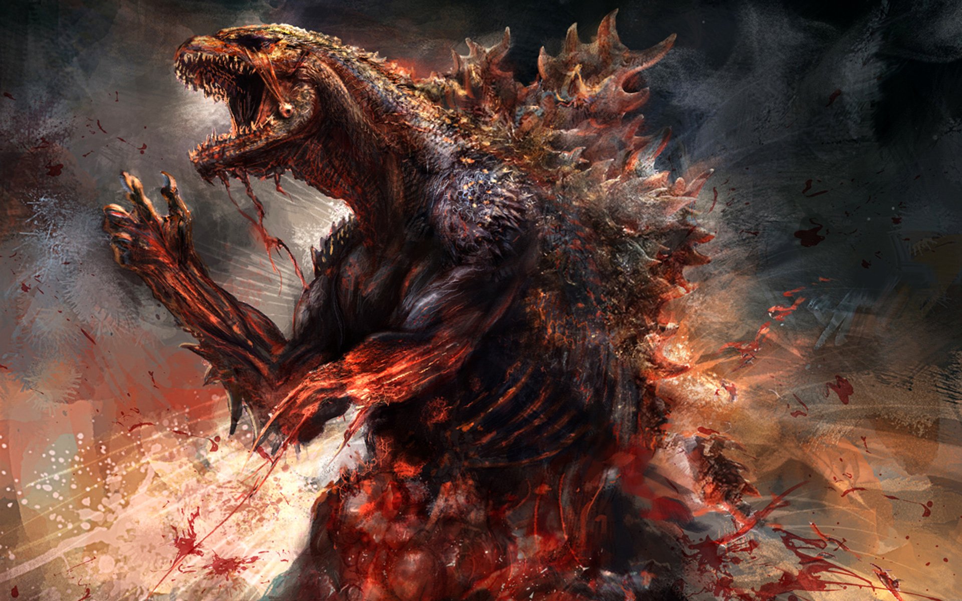 godzilla, Action, Adventure, Sci fi, Fantasy, Monster, Dinosaur, Horror,  35 Wallpaper