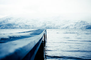 landscapes, Mountains, Winter, Snow, Clouds, Fog, Pier, Dock, Architecture