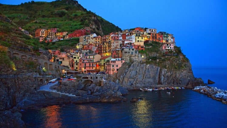 italy, Cinque, Terre, Manarola, Liguria, Spezia HD Wallpaper Desktop Background