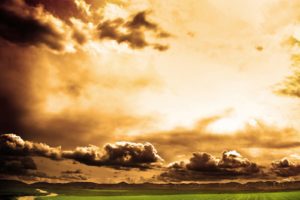 sunset, Clouds, Landscapes, Nature, Yellow