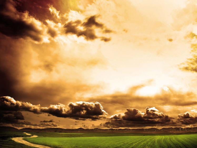 sunset, Clouds, Landscapes, Nature, Yellow HD Wallpaper Desktop Background