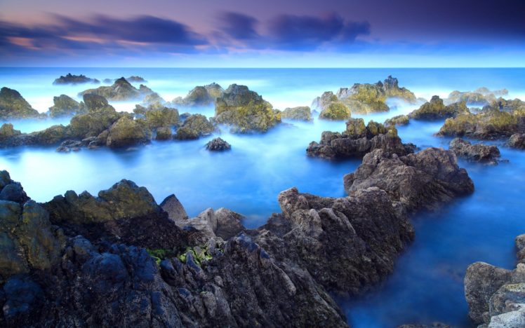 water, Blue, Ocean, Landscapes, Nature, Rocks, Waterscapes HD Wallpaper Desktop Background