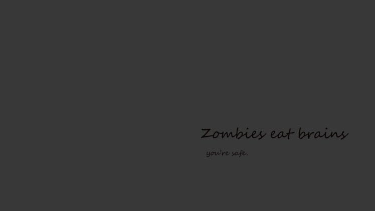 minimalistic, Zombies, Gray, Brain, The, Walking, Dead, Eat HD Wallpaper Desktop Background