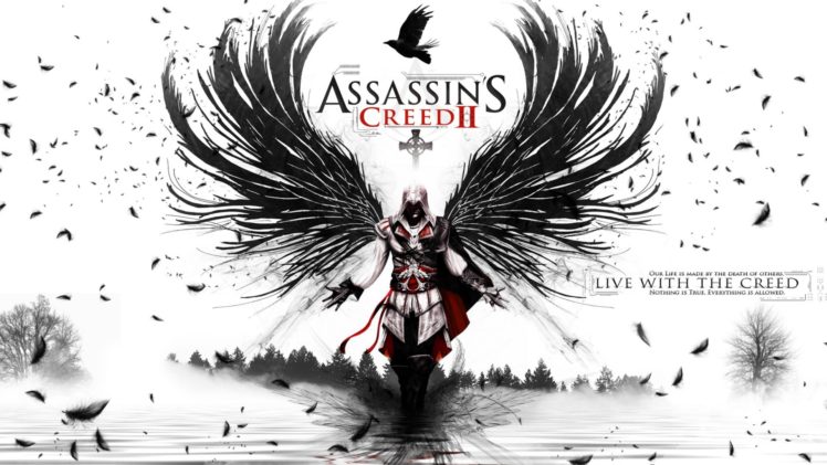 video, Games, Wings, Assassins, Creed, Feathers, Ezio, Auditore, Da, Firenze HD Wallpaper Desktop Background