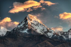 poon, Hill, Top, Snow, Nepal, Mountain
