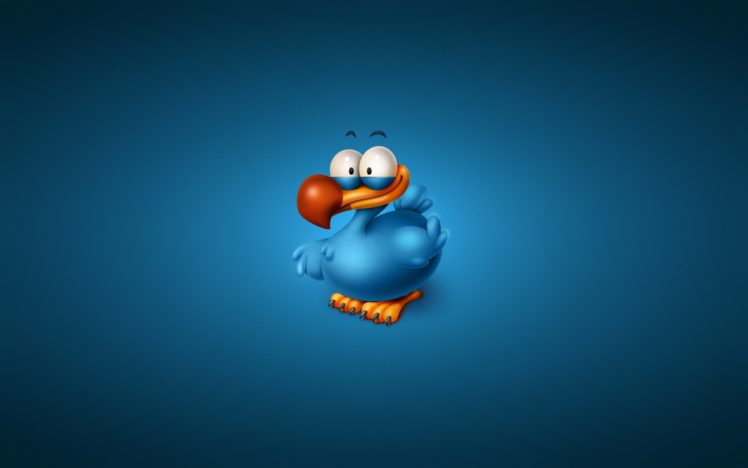 titto, The, Dodo, Minimalism, Blue, Background, Bird HD Wallpaper Desktop Background