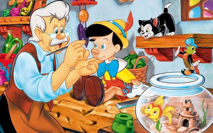 cartoons, Disney, Company, Pinocchio, Movies HD Wallpaper Desktop Background