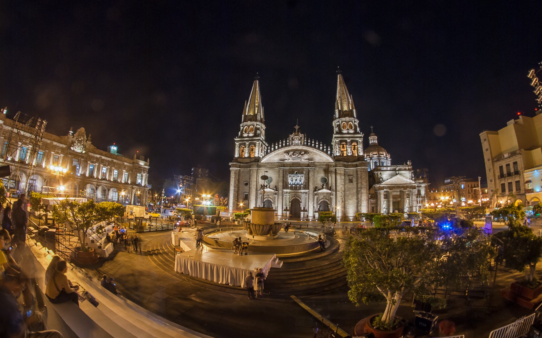 buildings, Night, Lights Wallpaper
