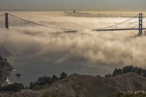 golden, Gate, Bridge, Bridge, San, Francisco, Fog, Mist