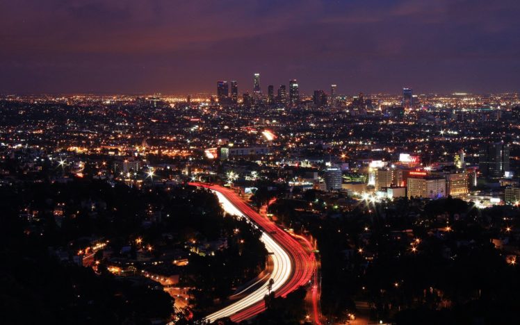 los, Angeles, Buildings, Skyscrapers, Night, Lights HD Wallpaper Desktop Background