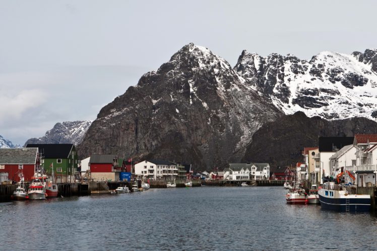 norway, Mountains, Rivers, Houses, Lofoten, Islands, Cities HD Wallpaper Desktop Background