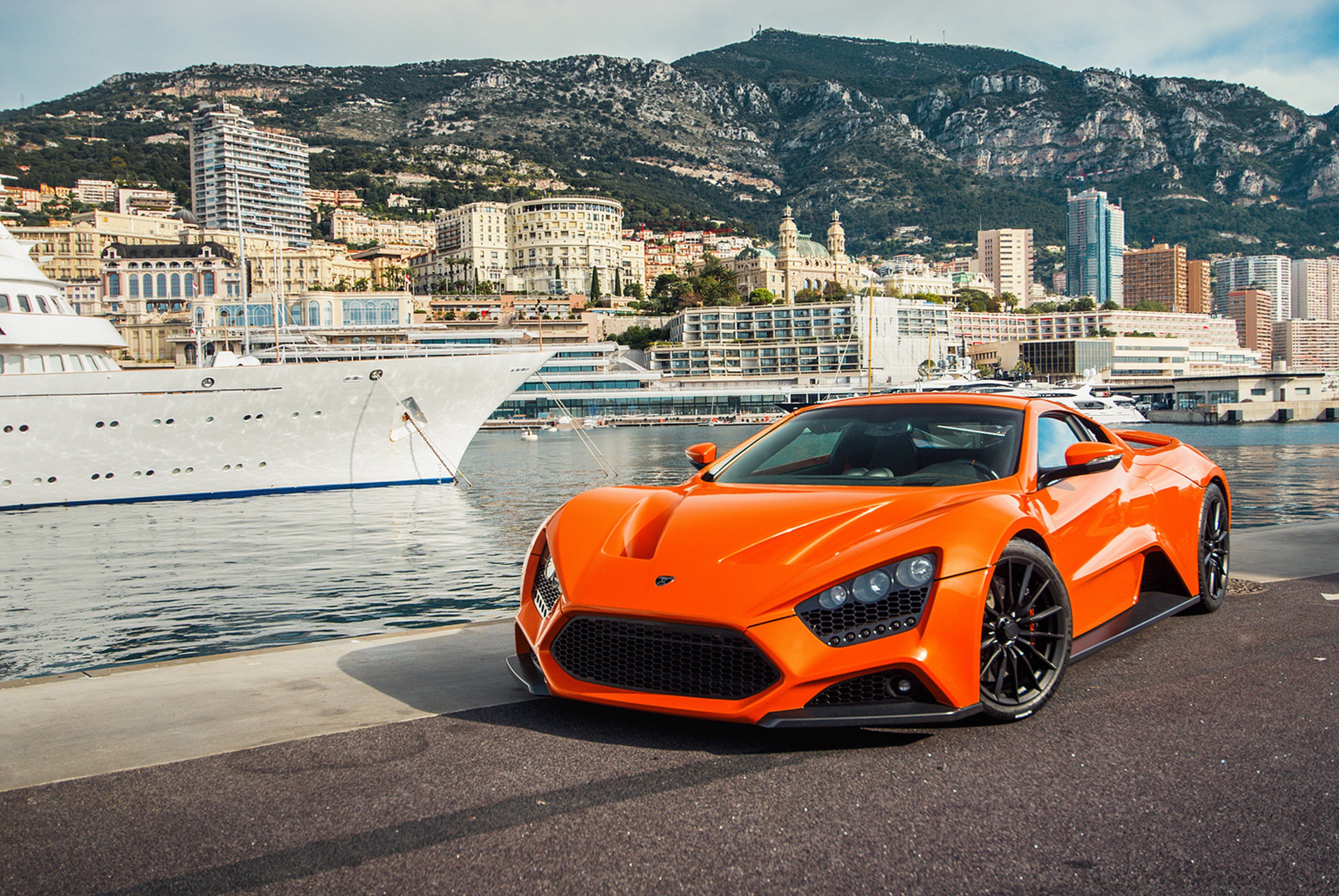 2009, Zenvo, St1, Tours, Monaco, Supercar, Car, Sports, Orange, City, Europe Wallpaper