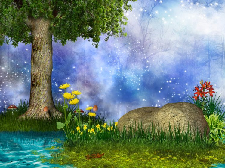 scenery, Trunk, Tree, Grass, Nature HD Wallpaper Desktop Background