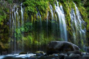 usa, Waterfalls, Stones, Mossbrae, Falls, California, Nature
