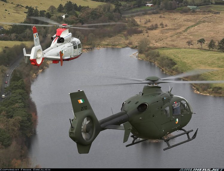 helicopter, Aircraft, Transport, Military, Army, Ireland, Eurocopter, Ec 145 HD Wallpaper Desktop Background