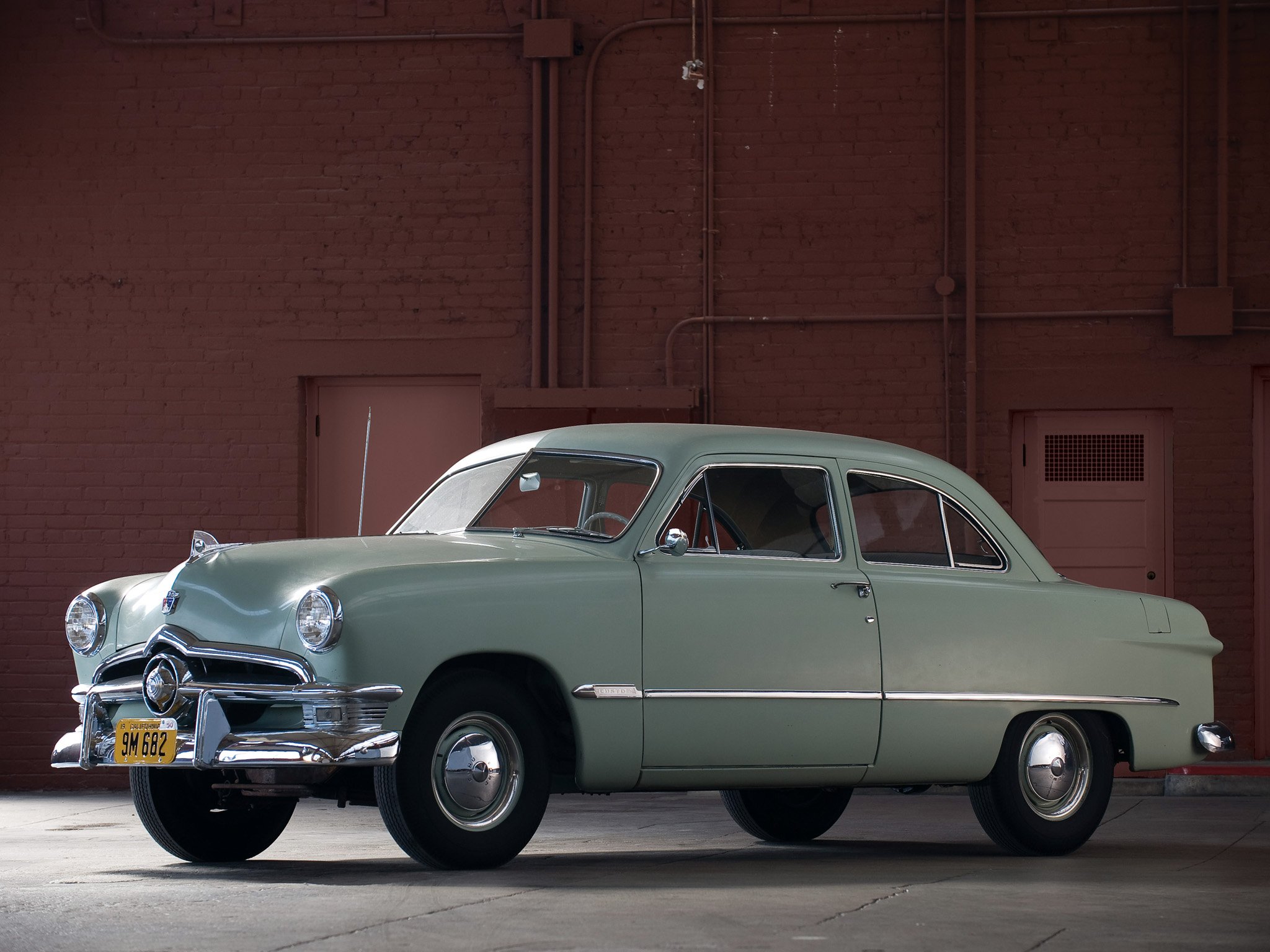 1950, Ford, Custom, Deluxe, Tudor, Sedan,  70b , Retro Wallpaper