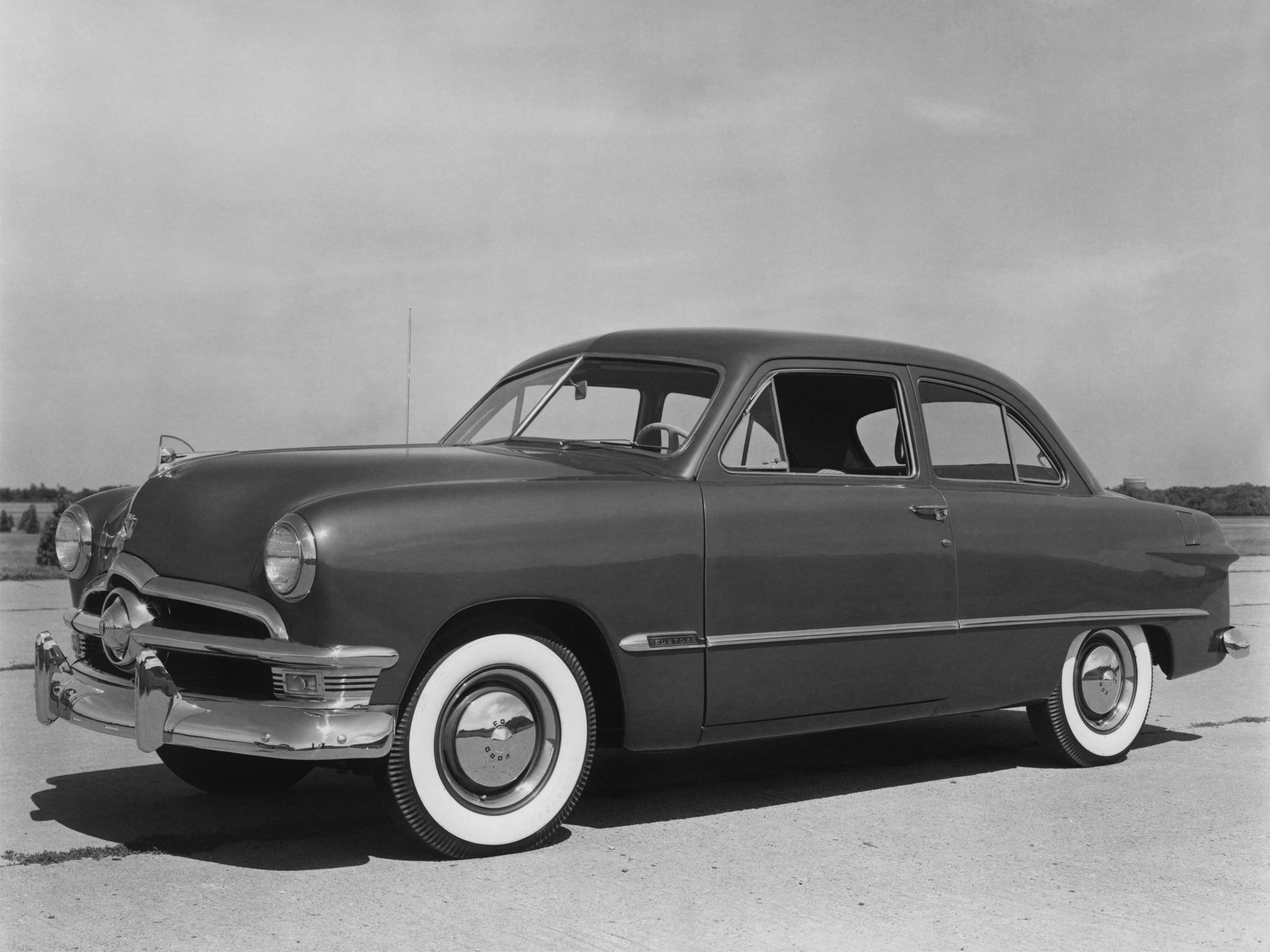 1950, Ford, Custom, Deluxe, Tudor, Sedan,  70b , Retro Wallpaper