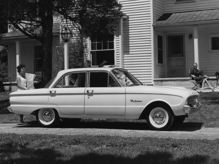 1960, Ford, Falcon, 4 door, Sedan,  58a , Classic HD Wallpaper Desktop Background