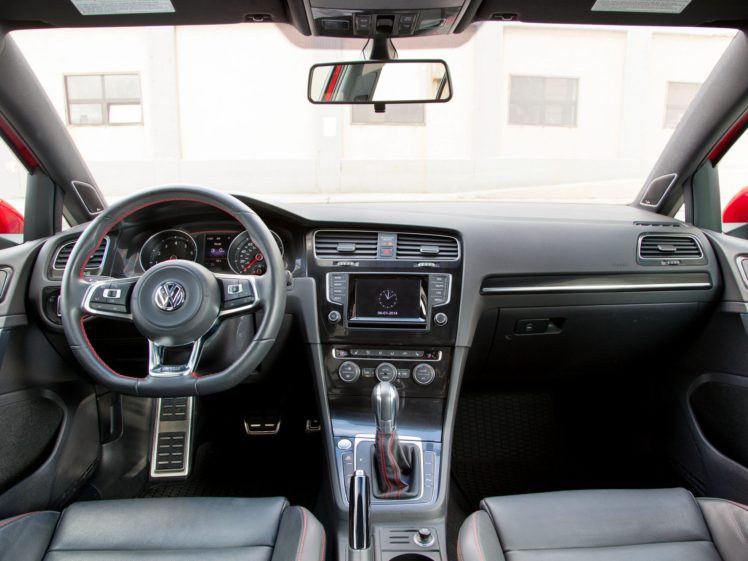 2015, Volkswagen, Golf, Gti, 5 door, Us spec,  typ 5g , Interior HD Wallpaper Desktop Background