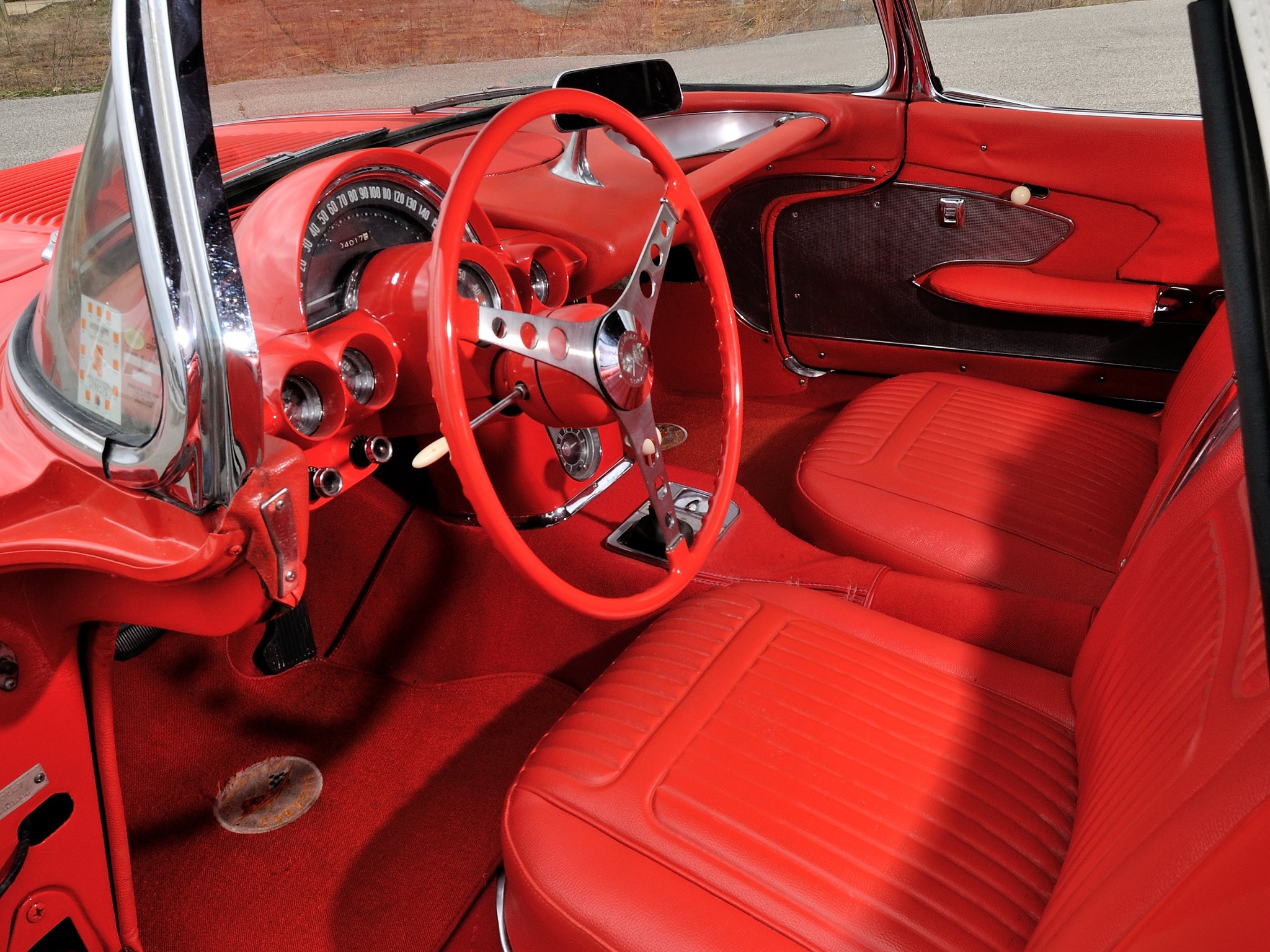 1958, Chevrolet, Corvette, 283, 290hp, Ramjet, Fuel, Injection,  j800 867 , Supercar, Muscle, Retro, Interior Wallpaper