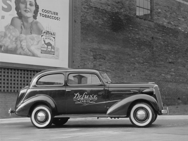 1937, Chevrolet, Master, 2 door, Town, Sedan,  g b , Retro, Taxi HD Wallpaper Desktop Background