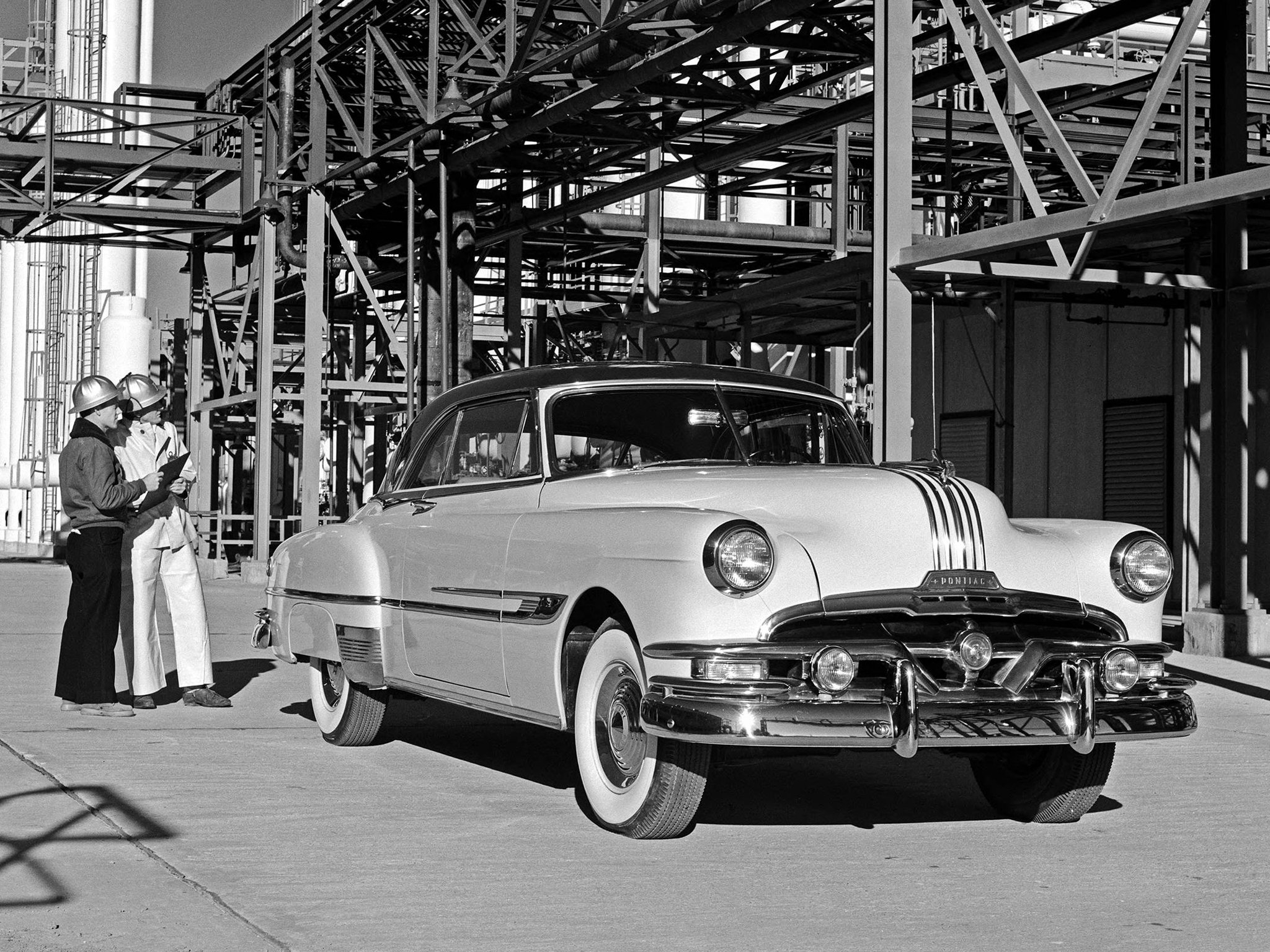 1952, Pontiac, Chieftain, Deluxe, Catalina, 2 door, Hardtop,  2537d , Retro Wallpaper