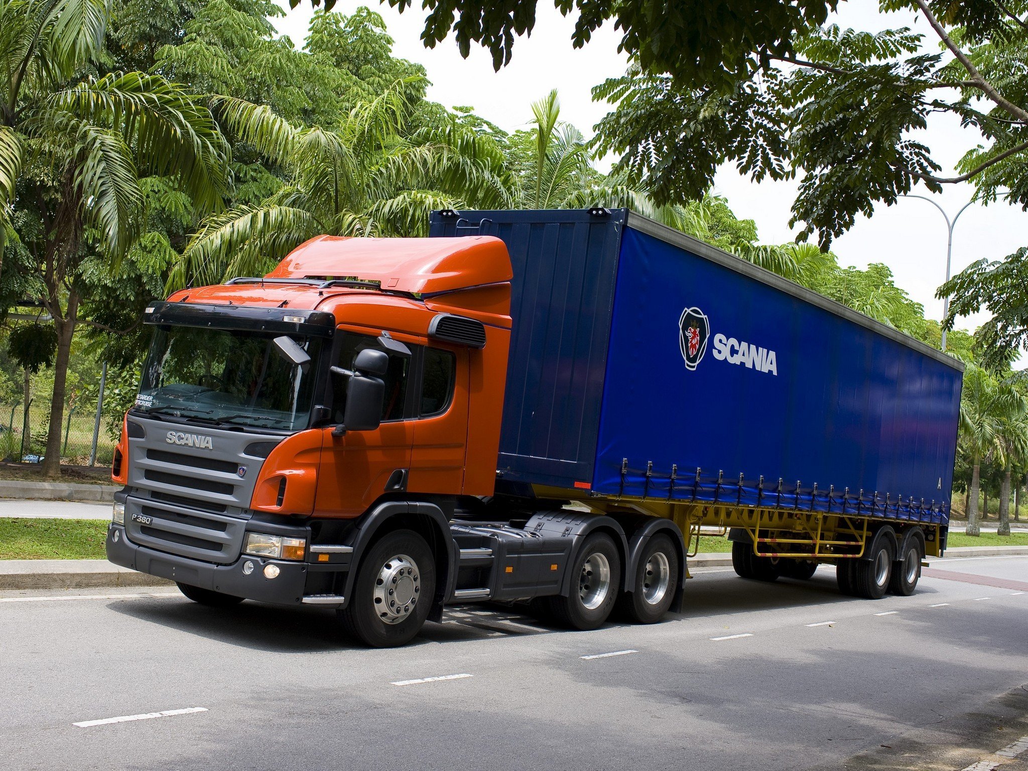 2004 10, Scania, P380, 6x2, Semi, Tractor Wallpaper