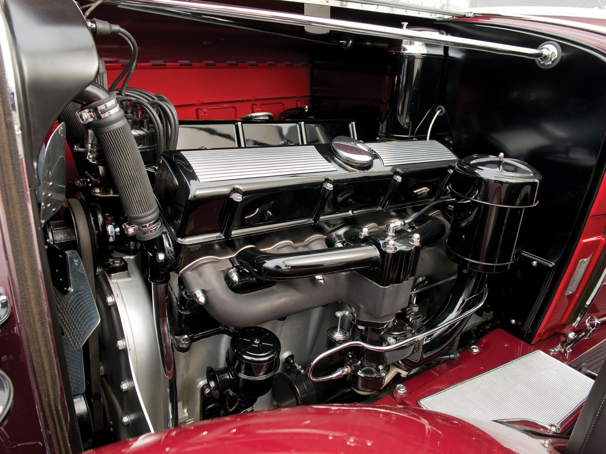 1931, Cadillac, 370 a, V12, Convertible, Coupe, Fleetwood,  4735 , Luxury, Retro, Engine Wallpaper