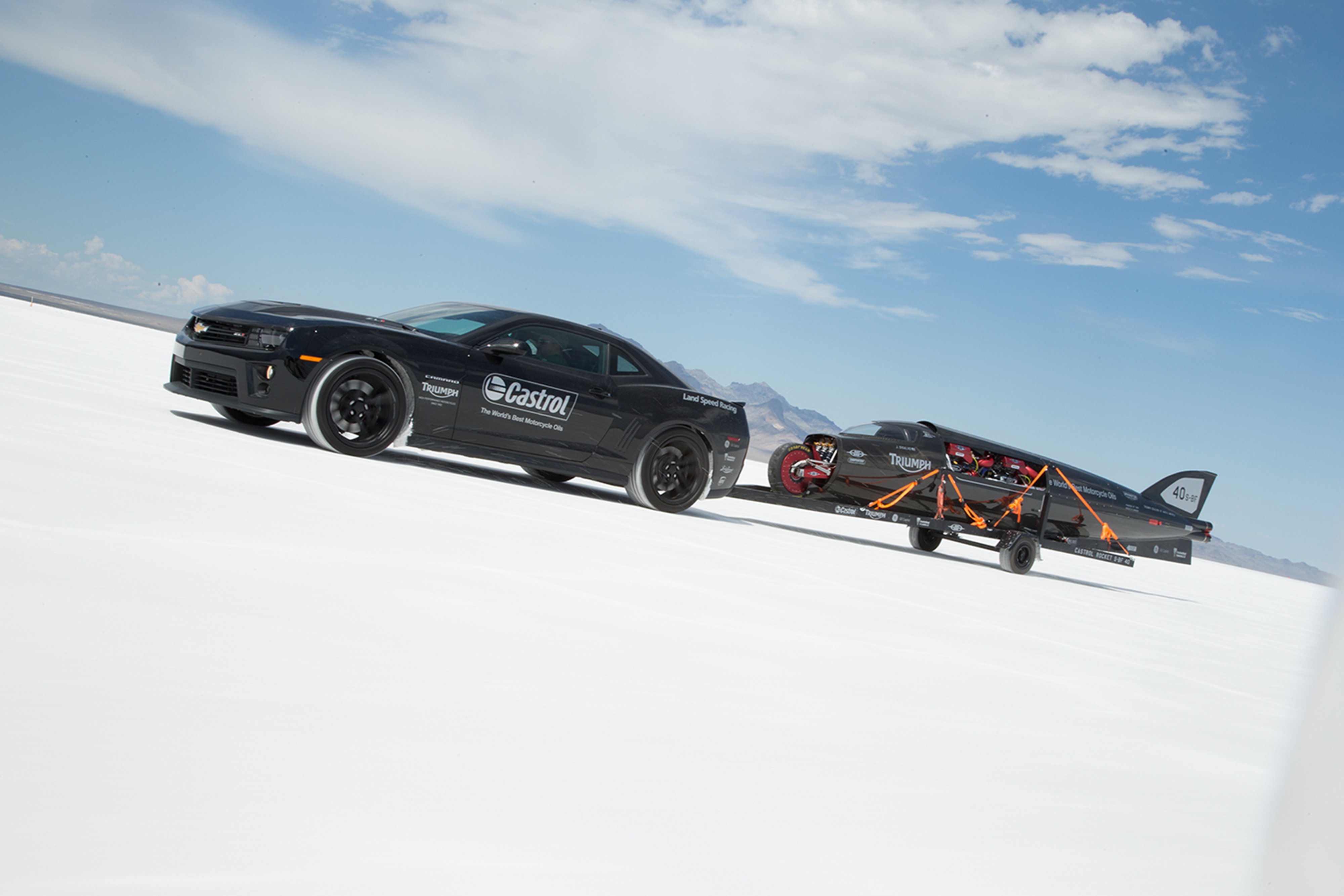 castrol, Rocket, Triumph, Supercar, Speed, Record, Car, Chevrolet, Camaro, Chevy Wallpaper