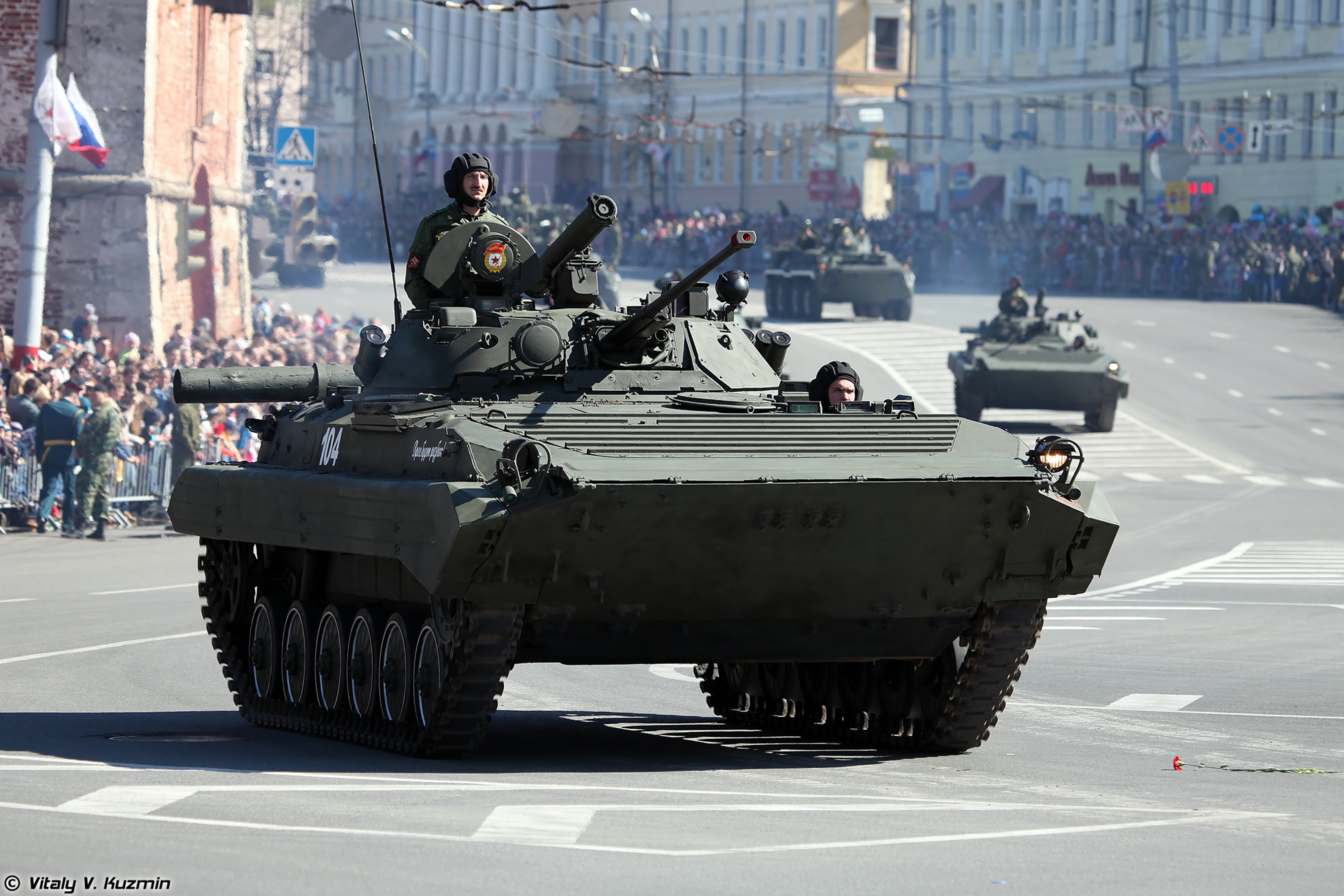 2014, Victory, Day, Parade in nizhny novgorod, Russia, Military, Russian, Army, Red star, Armored, Bmp 2, Ifv, 4000x2667 Wallpaper