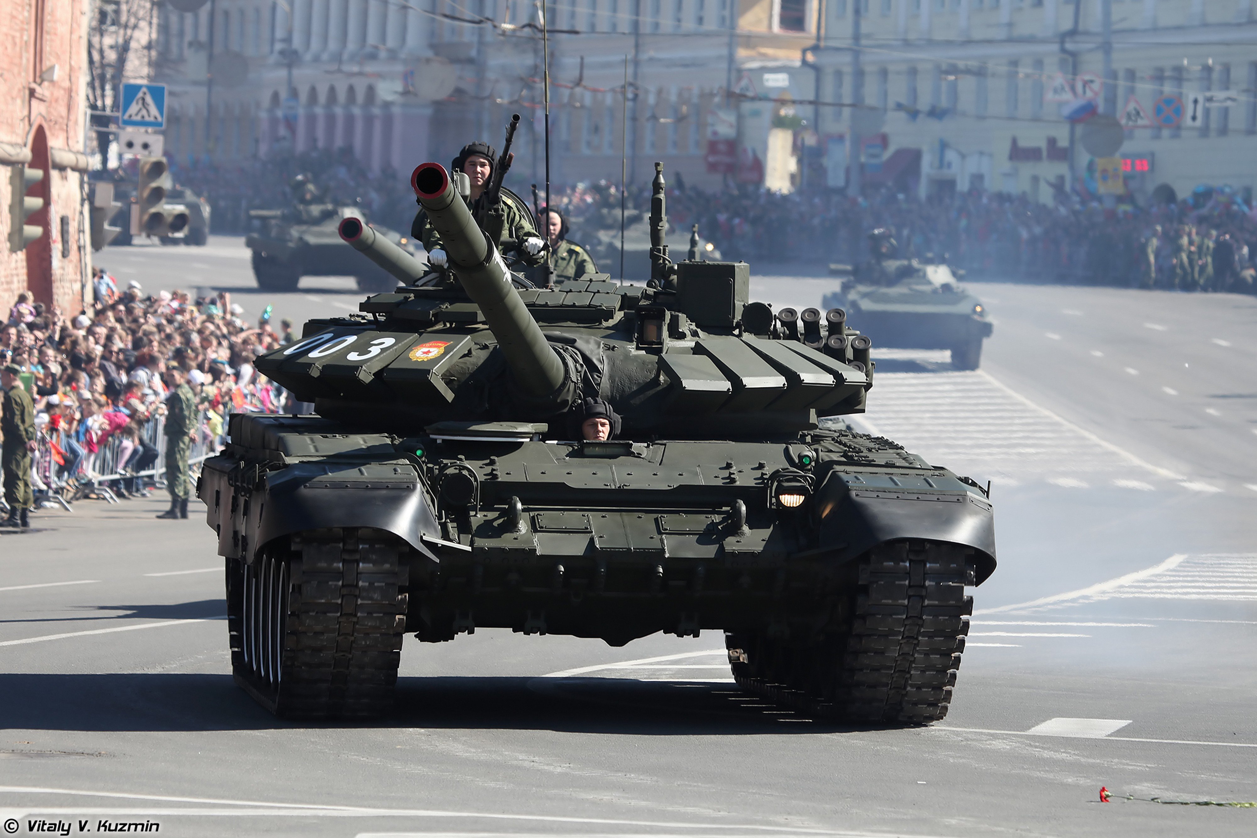 2014, Victory, Day, Parade in nizhny novgorod, Russia, Military, Russian, Army, Red star, Armored, Tank, Mbt, T 72b3, 2, 4000x2667 Wallpaper