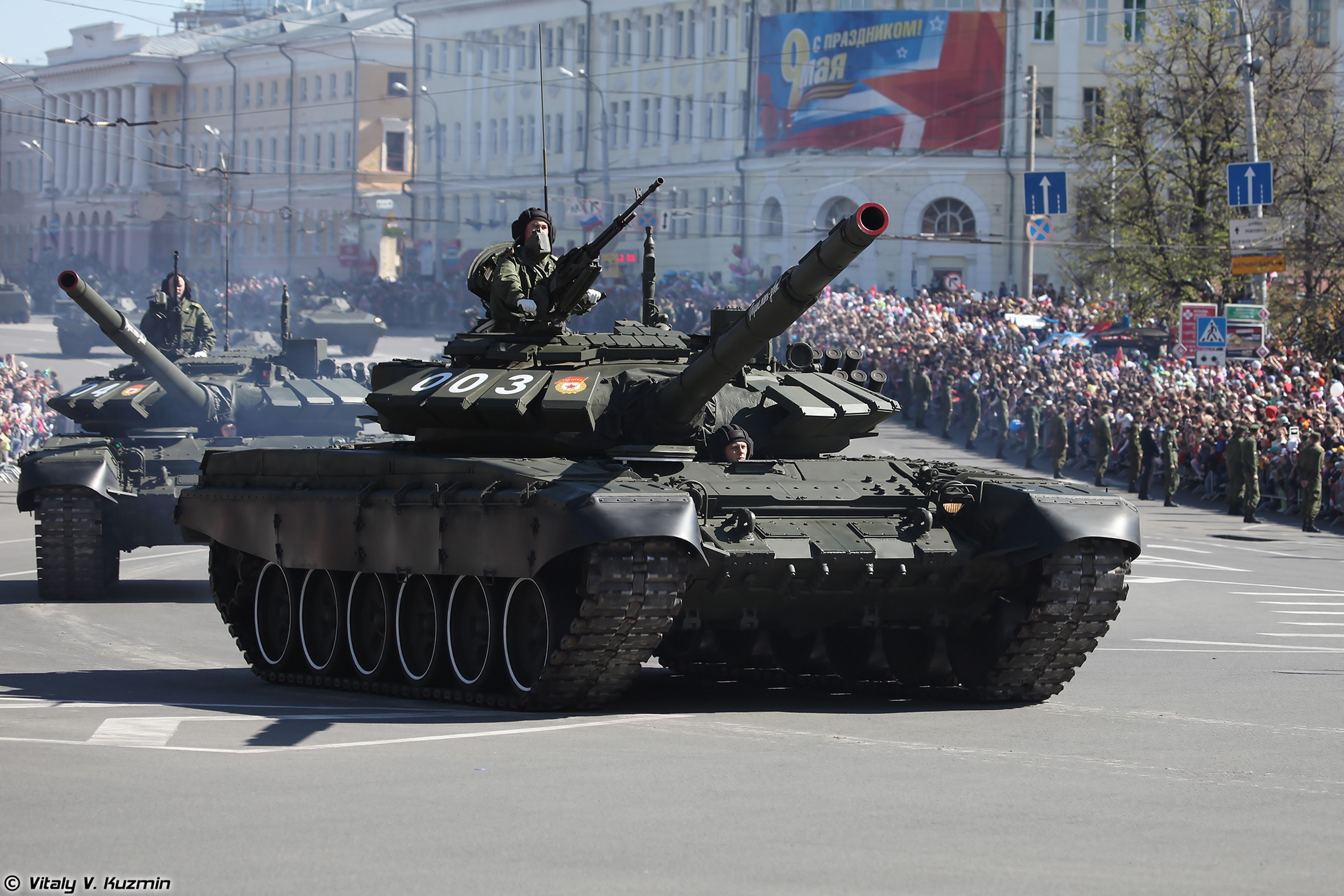 2014, Victory, Day, Parade in nizhny novgorod, Russia, Military, Russian, Army, Red star, Armored, Tank, Mbt, T 72b3, 3, 4000x2667 Wallpaper
