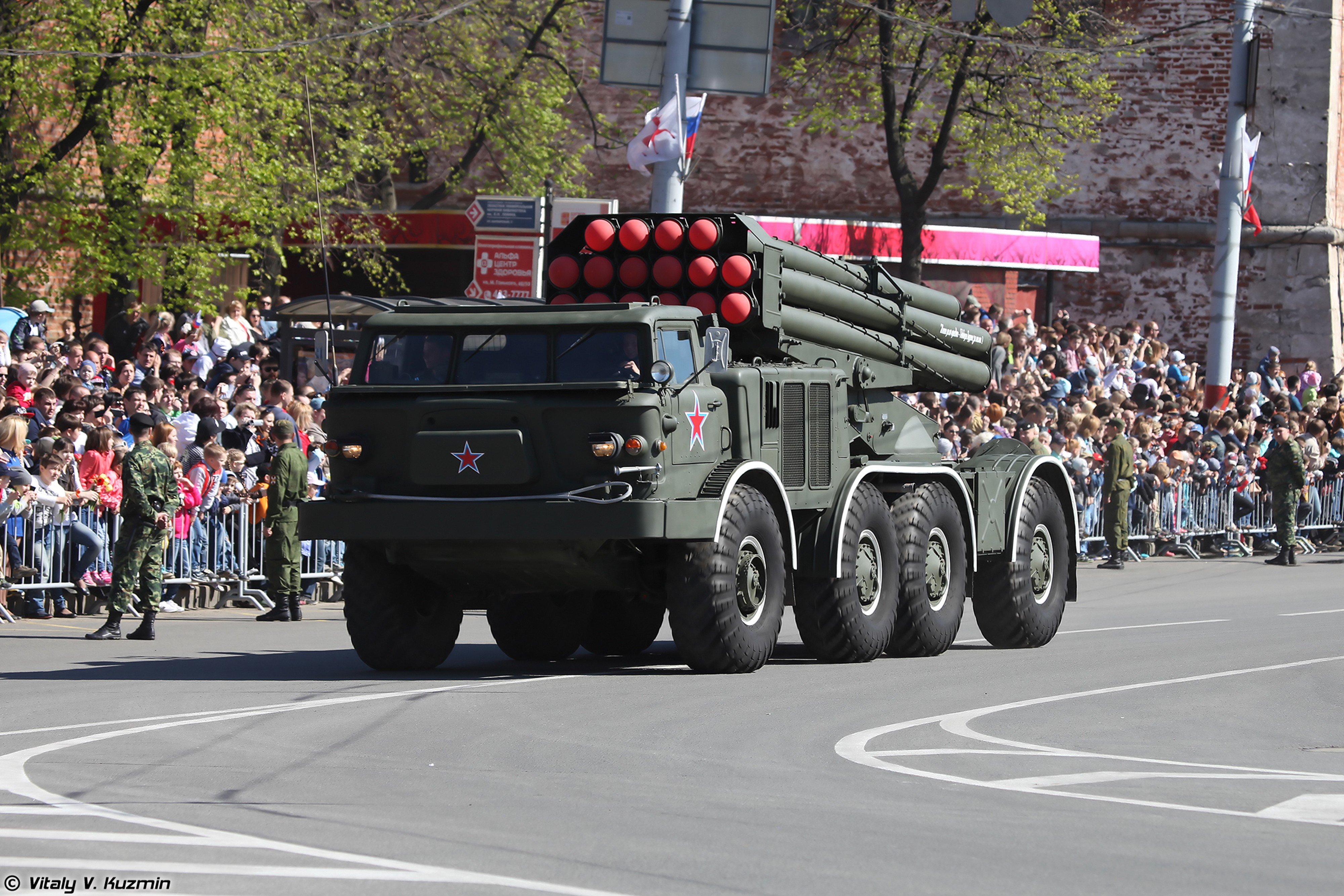 2014, Victory, Day, Parade in nizhny novgorod, Russia, Military, Russian, Army, Red star, Truck, Missile, Bm 27, Uragan, Mlrs, 2, 4000x2667 Wallpaper