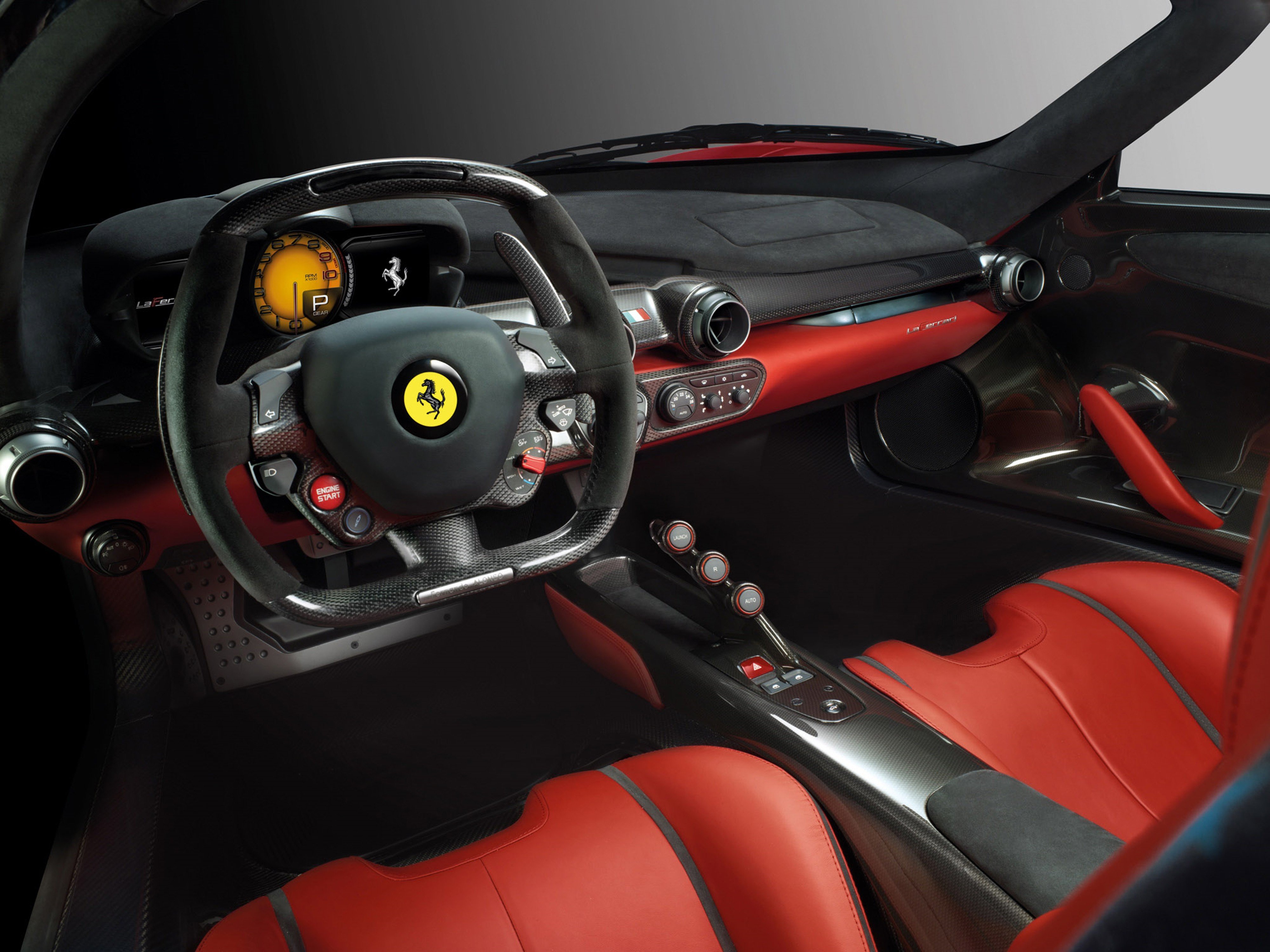 ferrari, Laferrari, Interior, Supercar, Car, Italy, Red, Sport gt, 2013, 4000x3000 Wallpaper
