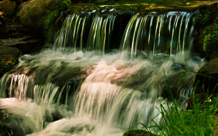 green, Waterfall HD Wallpaper Desktop Background