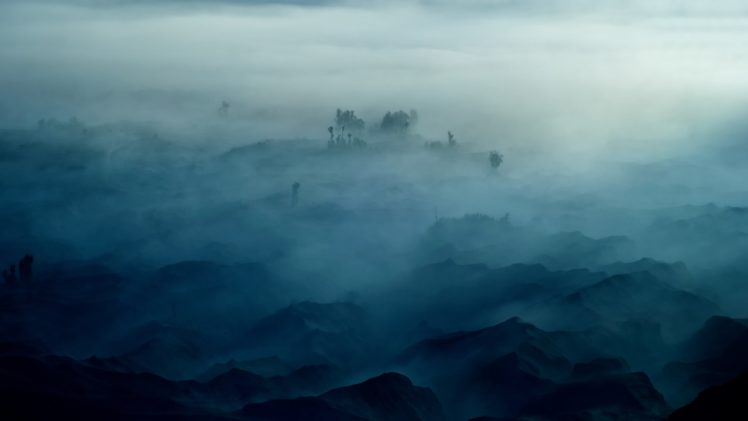 fog, Trees, Mountains HD Wallpaper Desktop Background