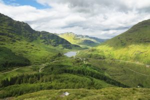 scotland, Lake, Mountains, Roads, Forest