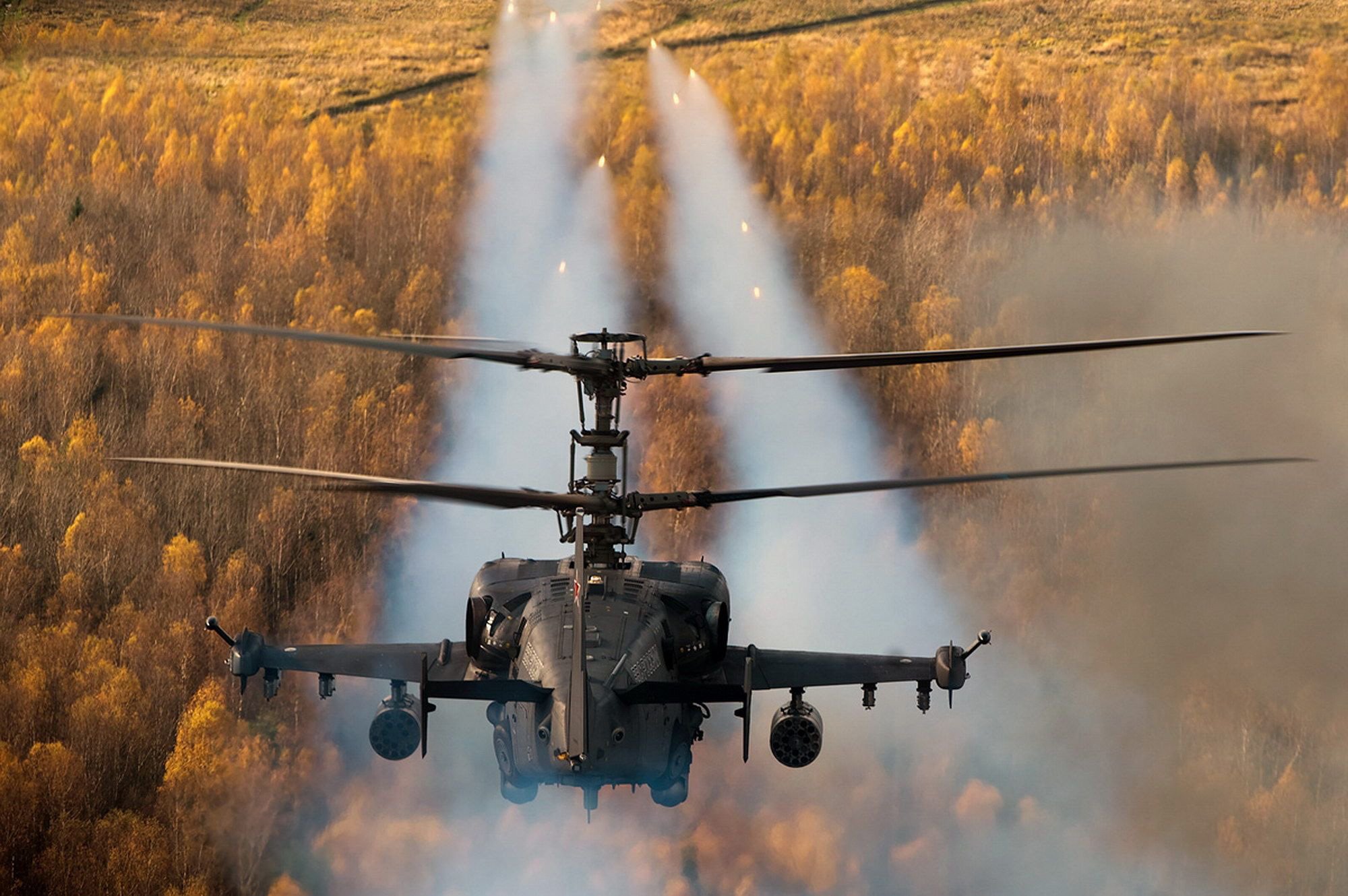 ussian, Stroke, Alligatork, Ka 52, Helicopter, Military, Autumn Wallpaper
