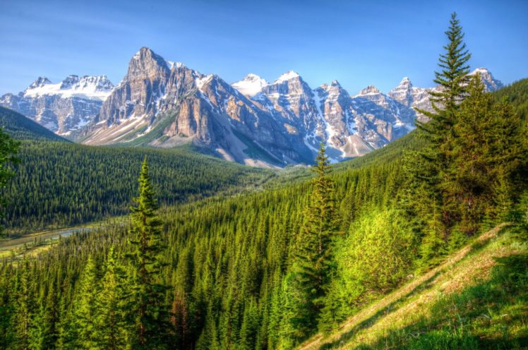 park, Mountain, Landscape, Banff, Forest, Canada HD Wallpaper Desktop Background