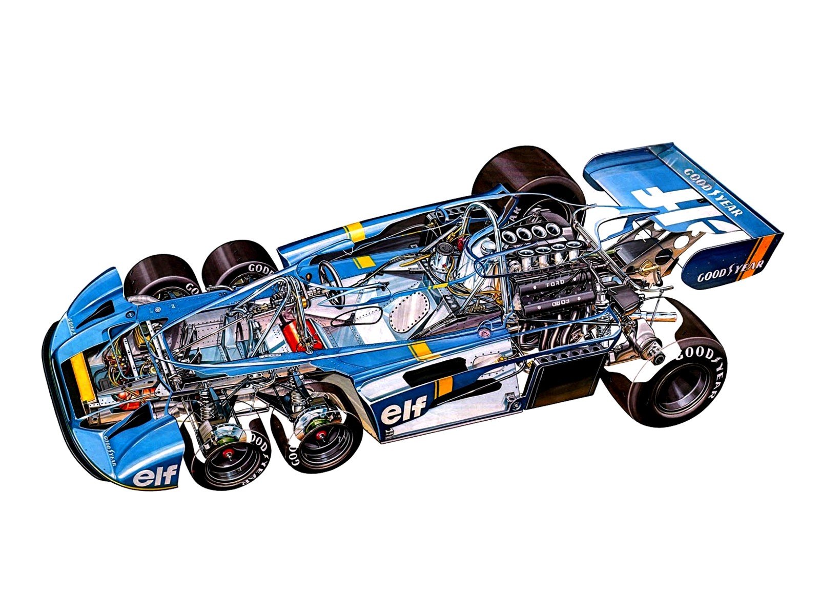 1976, Tyrrell, P34, F 1, Formula, Race, Racing, Interior, Engine Wallpaper