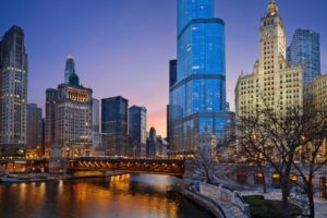 illinois, Chicago, Architecture, Buildings, Skyscrapers, Bridges