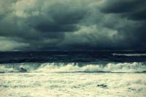 ocean, Sea, Waves, Sky, Clouds, Storm