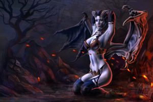 dota, 2, Supernatural, Beings, Akasha, The, Queen, Of, Pain, Horns, Wings, Games, Girls, Fantasy, Sexy, Babe, Darl, Demon